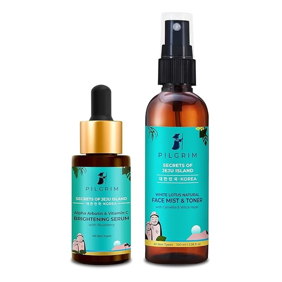 Pilgrim AusPilgrim Pore Care Kit For Pore Tightening | Alpha Arbutin & Vitamin C Serum 30 ml & Alcohol Free Tonertralian Vitamin C Gel Face Wash for glowing skin with Kakadu Plum & Lime Pear