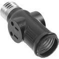MANLINGDA Light Socket To Plug Adapter E26 Bulb Splitter Double 3prong