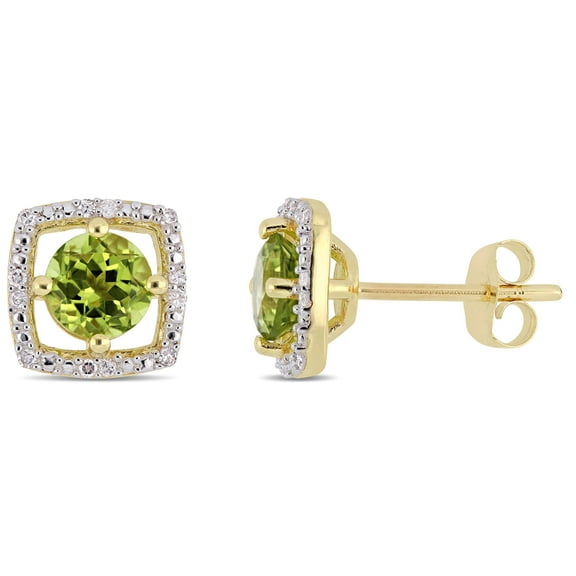 Everly Women's Peridot 10k Yellow Gold Earrings