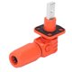 thumbnail image 4 of Conjunto de 2 conectores de almacenamiento de energía, 120 A, enchufe macho, enchufe hembra, conector de almacenamiento de energía fotovoltaica de un solo núcleo, color naranja, 4 of 9