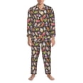 thumbnail image 3 of Pofeuu Milk Tea Print Men's Long Sleeve Pajama Set Pijamas Para Hombres Pijamas Para Hombres Mens Pajamas Set-X-Large, 3 of 7