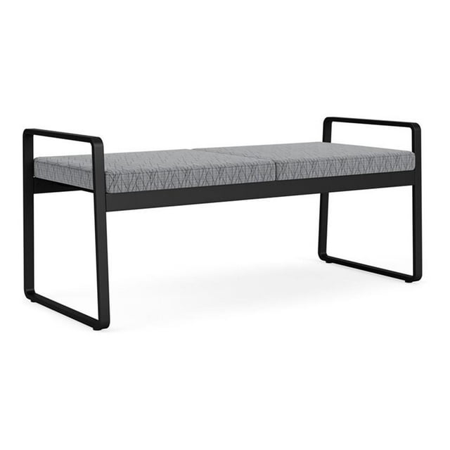Banc 2 Places en Acier pour Réception et Salle d'Attente Gansett / Acier Noir / Gris
