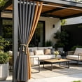 thumbnail image 4 of Outdoor Patio Curtains for Pergola Gazebo, Fade-Resistant Weatherproof Rod Pocket Drapes, Multicolor Nylon, 1 Panel, 130 x 180 cm, 4 of 6