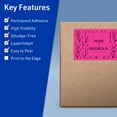 thumbnail image 3 of Avery Printable Rectangle Labels, Neon Magenta, 5" x 7", 40ct, 3 of 11