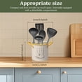 thumbnail image 2 of FUYGRCJ Metal Kitchen Utensil Holder with Drain Holes, Rustproof Spatula Organizer with 4 Removable Compartments for Countertop, 2 of 9