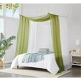 thumbnail image 3 of WARM HOME DESIGNS 55 x 288 Inch White & Sage Green Double Window Scarves Bundle. AS White & Sage 288, 3 of 5