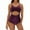 57-purple one piece swimsuit women, variant on UPPADA Womens Stripe One Piece Swimsuit Long Torso Swimsuits for Ladies Spaghetti Strap Bathing Suit Cute Patchwork Cross Straps Backless Swimsuit Blue,L