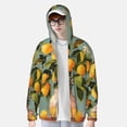 thumbnail image 2 of Gaeub Retro Warm Lemon Flower Men's and Women's UPF 50+ Long-Sleeved Sun Protection Clothing, Fishing Shirt Long Sleeve Zip-X-Large, 2 of 7