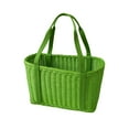 thumbnail image 2 of Cesta de mimbre de imitación, cesta de pan para aperitivos, bolsa de almacenamiento, cesta anidada, cestas de almacenamiento de frutas, organizador Verde Grande perfecl Cesta tejida, 2 of 8