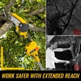 thumbnail image 5 of 2-IN-1 Cordless 6 Inch Pole Saw & Chainsaw, 21V 3Ah Battery Powered 6 Inch Brushless Electric Chain Saw, 14.7ft Max Reach, Telescoping Pole Saws for Tree Trimming, 5 of 7