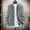 Grey, variant on jsaierl Mens Cardigan Sweater Knit Mock Neck Zip Up Woolen Top Plaid Long Sleeve Cozy Fall and Winter Sweater Jacket