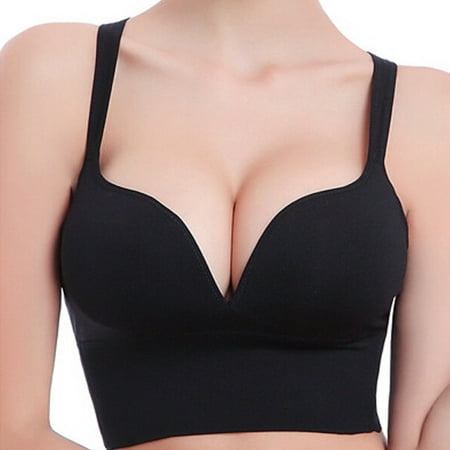 

Opperiaya Ladies Seamless Sports Yoga Padded Push Up Sleep Bra