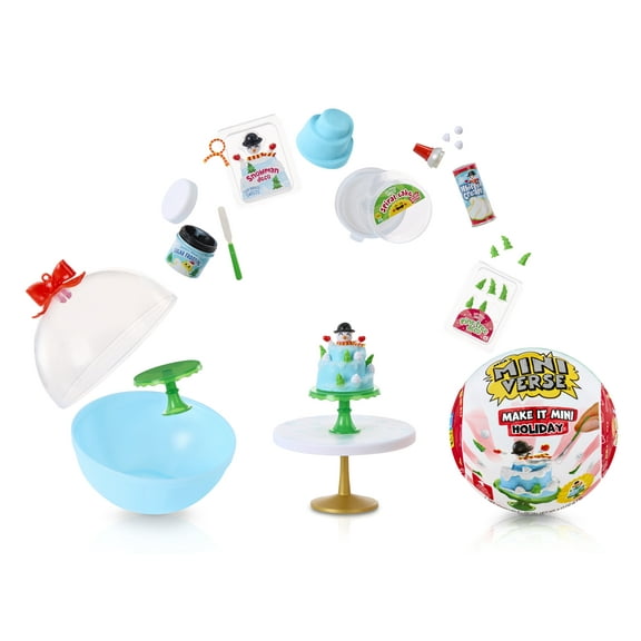 MGA's Miniverse Make It Mini Holiday 2025, The Grinch Dr. Seuss, Mini Collectibles, Blind Pack, Seasonal, DIY, Crafts, Resin Play, Replica Food, Not Edible, Collectors, Gift, 8 