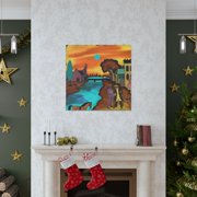 Frontier Town Scene - Canvas
