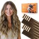 thumbnail image 1 of Extensiones de cabello DOORES Invisi Edge Tape-In Chocolate-Caramel, 1 of 9