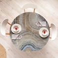 thumbnail image 3 of Ambesonne Marble Print Fitted Round Tablecloth, Surreal Onyx Surface, 36"- 40" Diameter, Cinnamon Beige Tan, 3 of 4
