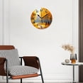 thumbnail image 2 of 12 Inch Wall Clock Battery Operated Silent Clock Decorative for Office, Kitchen, Outdoor, Living Room，Autumn Black White forest Landscape Beautiful Design, 2 of 4