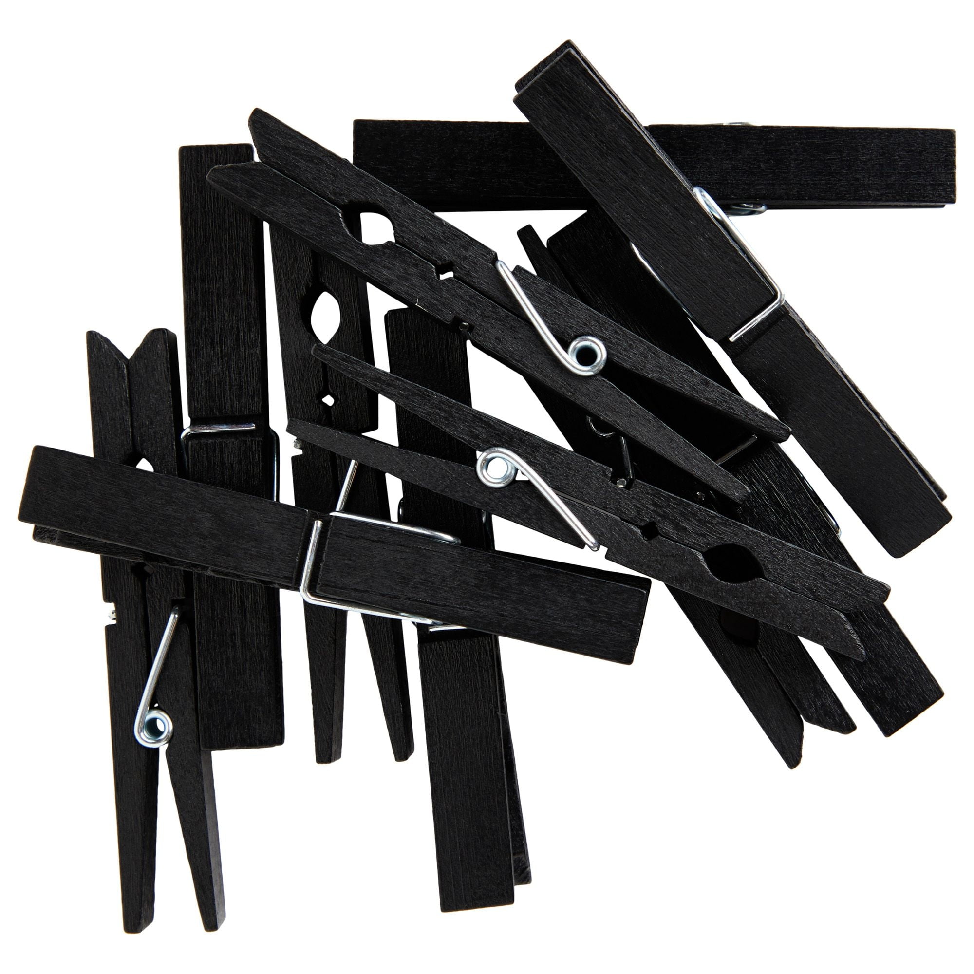 100 Pack Wooden Clothespins for Hanging Laundry, Crafts, Photos (Black, 4  In)