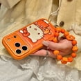 thumbnail image 5 of Leather Orange Hello Kitty For Apple Phone Case 17 Pro Max 16 15 Pro 14 13 Phone Case With Accessories, 5 of 10