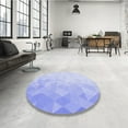 thumbnail image 4 of Ahgly Company Machine Washable Indoor Square Transitional Sky Blue Area Rugs, 6' Square, 4 of 7