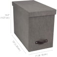 thumbnail image 5 of Bigso John Desktop File Box, With Lid, 7.4 in x 13 in x 10.4 in, Grey, 5 of 7