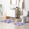 thumbnail image 6 of Ryvnso Lavender on Grid Bathroom Shaggy Rugs Toilet Rectangle Mat Soft Contour Rug 24"x16", 6 of 9