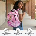 thumbnail image 3 of Yspwyqan Cherry Blossom Capybara Backpack Set With Lunch Box Pencil Case Girls, 4Pcs 17 Inch School Backpack Set Fits 15.6 Laptop Large Capacity Multi-Pocket Bags for School, 3 of 7