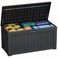 thumbnail image 6 of Homall 120 Gallon Outdoor Patio Box Deck Plastic Resin Storage Box Backyard, Black, 6 of 7