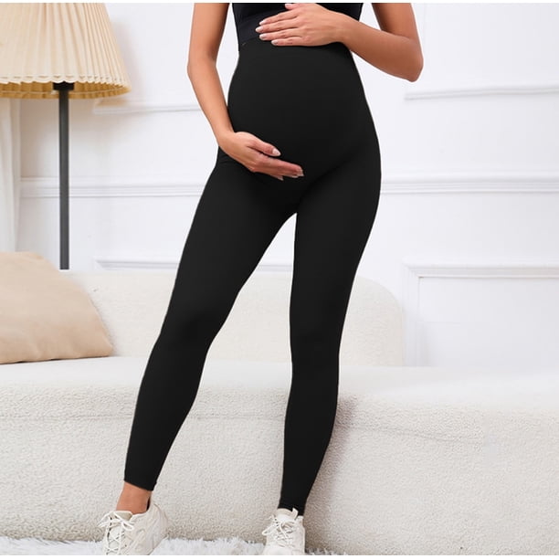 MKLEKYY Leggings deportivos para mujer, pantalones de maternidad para yoga y ocio, cintura elástica, pantalones versátiles para estar en casa, ropa de maternidad 866