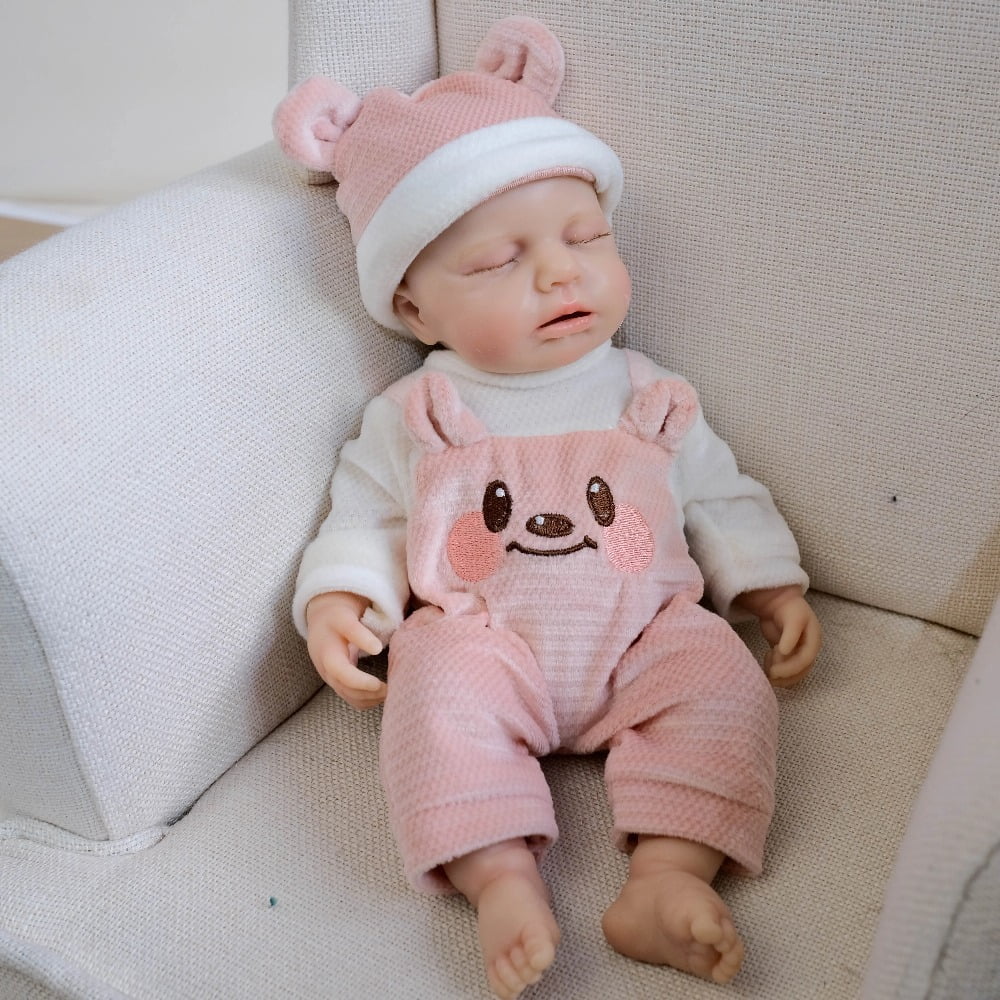 Lifelike Reborn Baby Dolls Silicone Full Body Girls - 12inch Squish Doll Full Solid Silicone Flexible Elastic Super Soft Cute That Look Real Lifelike Silicone Babies Dolls Toy for Kids