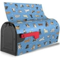 thumbnail image 4 of Cute Dogs Blue Background Mailbox Cover Magnetic Waterproof Mail Wraps Post Letter Box Covers for Outdoor Garden Use 21x18 in, 4 of 5