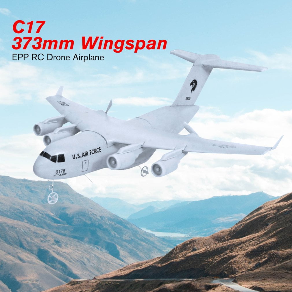 BliliDIY C17 C-17 Transporte 373Mm RC Repuestos De Avión Epp Fuselaje Y ala Principal Y ala Trasera