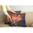 thumbnail image 2 of Ambesonne Fantasy Throw Pillow Cover 2 Pack, Night Scenery, 18", Ruby and Yellow, 2 of 7