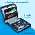 thumbnail image 4 of ViVin Zipper Binder 2 Inch O-Ring 450 Sheet Capacity, Multiple Tab and Zip Pockets, Office Supplies,Blue, 4 of 7
