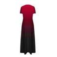 thumbnail image 4 of Robe à Manches Courtes Col Rond Cheville, Mode Féminine Imprimée Robe à Manches Courtes Col Rond Cheville, 4 of 4