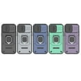 thumbnail image 7 of Compatible with iPhone 16 Plus Stand Case with Slide Camera Cover Military Grade Heavy Duty Rugged Anti-fall Shockproof Protection Built-in Ring Kickstand Hard Back Case Cover,Black, 7 of 7
