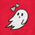 thumbnail image 2 of Dalix Heartly Ghost Embroidered Soft Cotton Short Sleeve T Shirt Womens in Red M Medium, 2 of 5