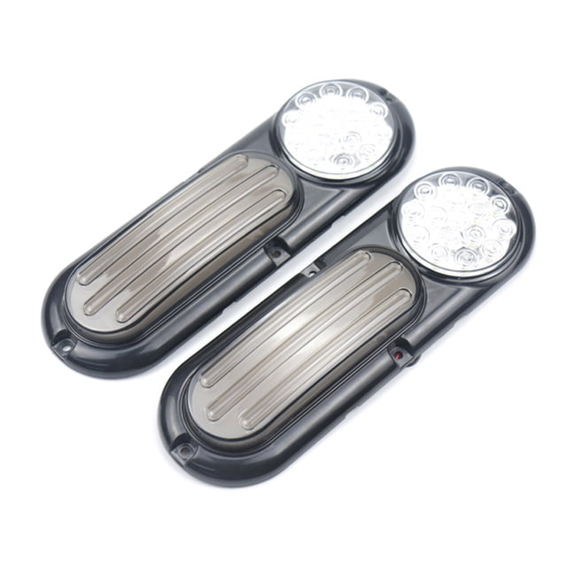 Riwesomey Paquete de 2 luces traseras de camión IP67, luces de advertencia de señal de giro, luces de remolque, seguridad de conducción, Bombillas para automóviles