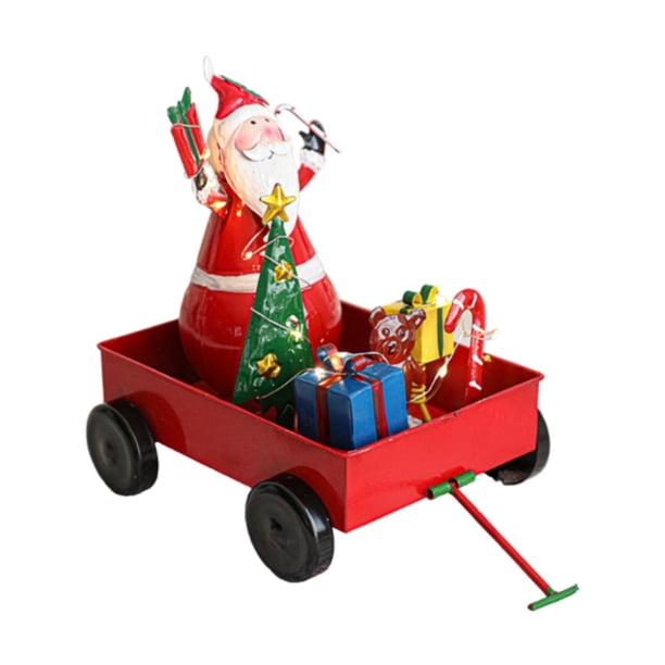 Estatua navideña Figura navideña Adorno coleccionable Decoración navideña para Papá Noel rojo