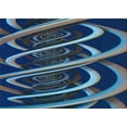 thumbnail image 1 of Ahgly Company Indoor Rectangle Patterned Silk Blue Area Rugs, 8' x 12', 1 of 6