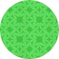 thumbnail image 1 of Ahgly Company Indoor Round Patterned Lime Green Area Rugs, 4' Round, 1 of 6