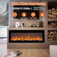thumbnail image 3 of 50 Inch Built-in Electric Fireplace with WiFi ＆ Remote Control,12 Realistic Flame Flickering Colors,750/1500W Wall Fireplace Heater with Alexa and Timer,for Bedrooms,Living Rooms, 3 of 9