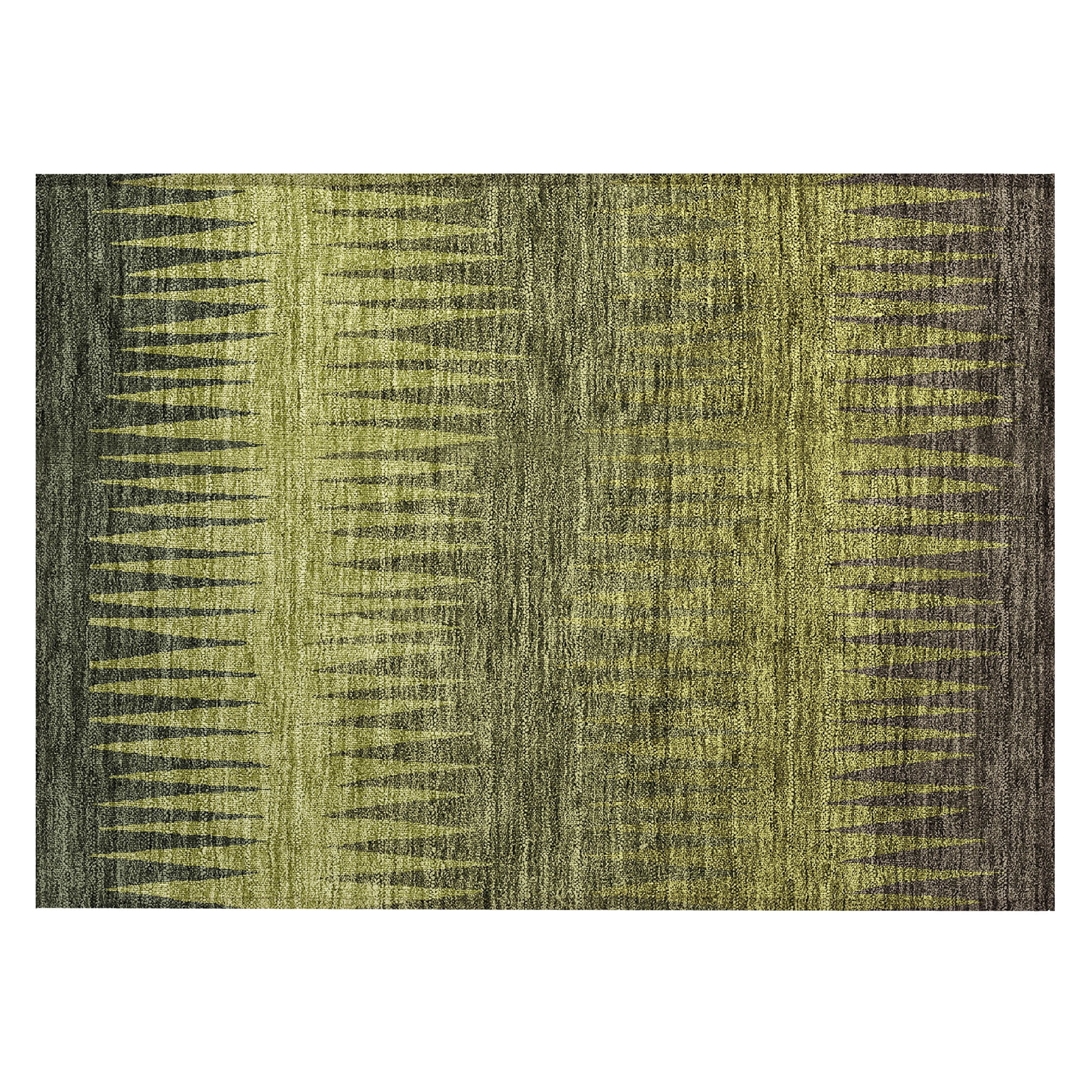 Addison Rugs Chantille Indoor/Outdoor Transitional Stripes Olive Washable Rectangle Rug, 1'8" x 2'6"