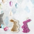 thumbnail image 2 of Silicone Flat Rabbit Candle With Raised Flower Pattern Standing Aromatherapy Rabbit Soap, 2 of 4