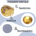thumbnail image 4 of Uxcell 1450Pcs Rhinestones Hotfix Cristales de Vidrio Gems SS6-SS30 Set, Dorado, 4 of 6