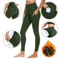 thumbnail image 4 of ZOIGHDA Leggings for Women with Pockets High Waisted Full Length Slim Fitted Soft Yoga Pants for Workout Athletic Daily(Army Green,Large), 4 of 9