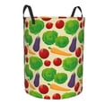 thumbnail image 2 of Balery Vegetable Round Laundry Basket with Handles Waterproof Freestanding Laundry Hamper for Clothes Toys in the Dorm and Family-Medium, 2 of 8