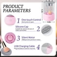 thumbnail image 3 of Limpiador Eléctrico de Brochas de Maquillaje con USB, Limpiador Eficiente para Brochas de Maquillaje de Belleza para Mujeres, Color Rosa., 3 of 5