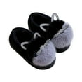 thumbnail image 7 of HNMKIU Kids Indoor Slippers with Backstrap Warm Slippers for Children Cozy Shoes Black,4-4.5 Years, 7 of 7