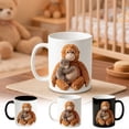 thumbnail image 5 of 3pcs Cute Orangutan Monkey Ceramic Coffee Mug 11oz Animal Lover Cup with Baby Monkey Artwork, Funny Monkey Mug for Coffee Tea Milk Gift for Animal Lovers, 5 of 6
